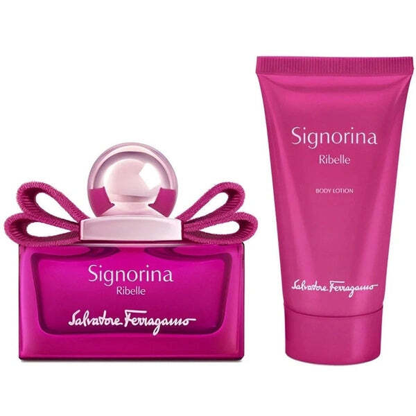 Salvatore Ferragamo Signorina Ribelle perfume set 30ml EDP and 50ml lotion (British brand)