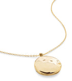 Monica Vinader yellow gold locket necklace, imported from the UK