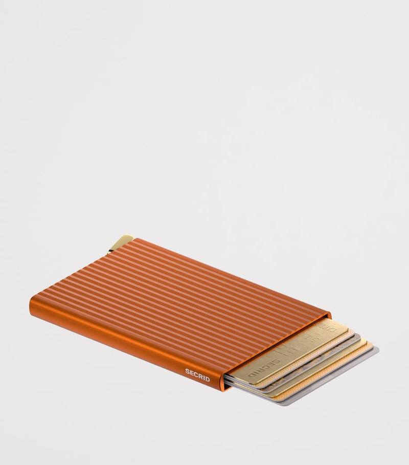 Secrid fluted aluminium card protector (British brand)