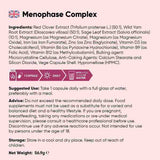 WeightWorld Menophase Complex 120 vegan capsules - British product