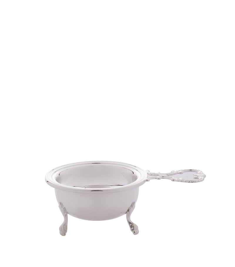 Greggio silver plated tea strainer with drip bowl, UK version