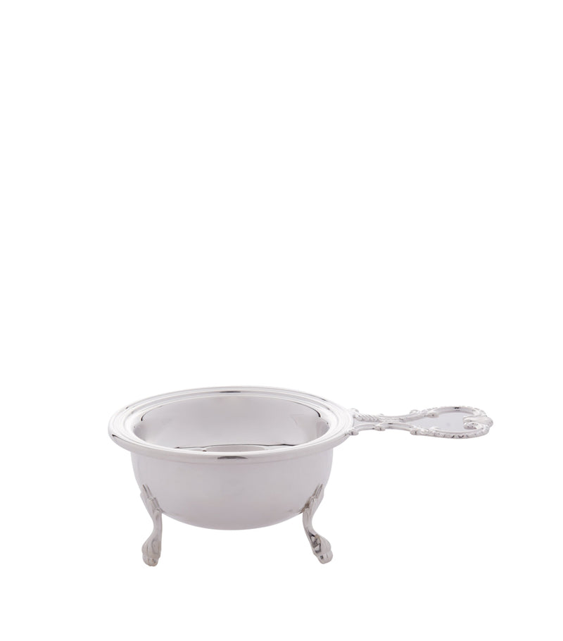 Greggio silver plated tea strainer with drip bowl, UK version