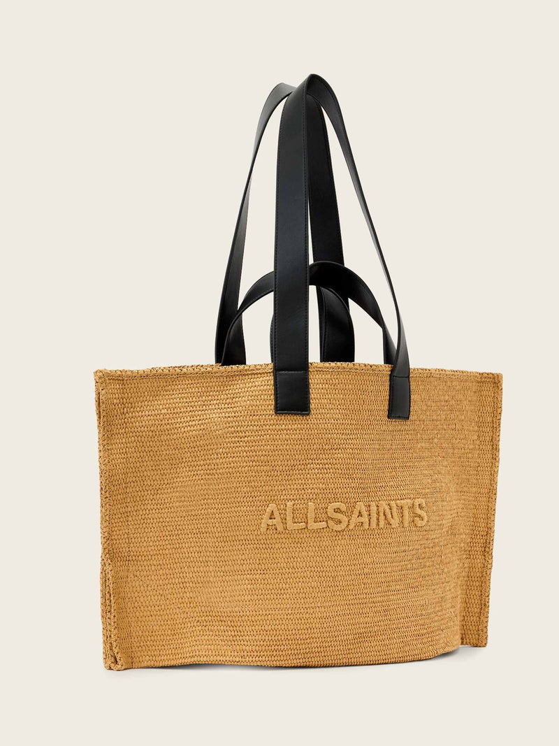 AllSaints Brown Lutece paper tote bag 34x59x17cm, imported from the UK