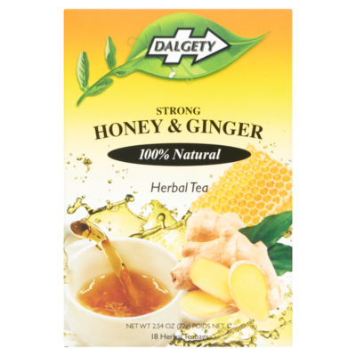 Dalgety Strong Honey & Ginger herbal tea bags 72g - British product