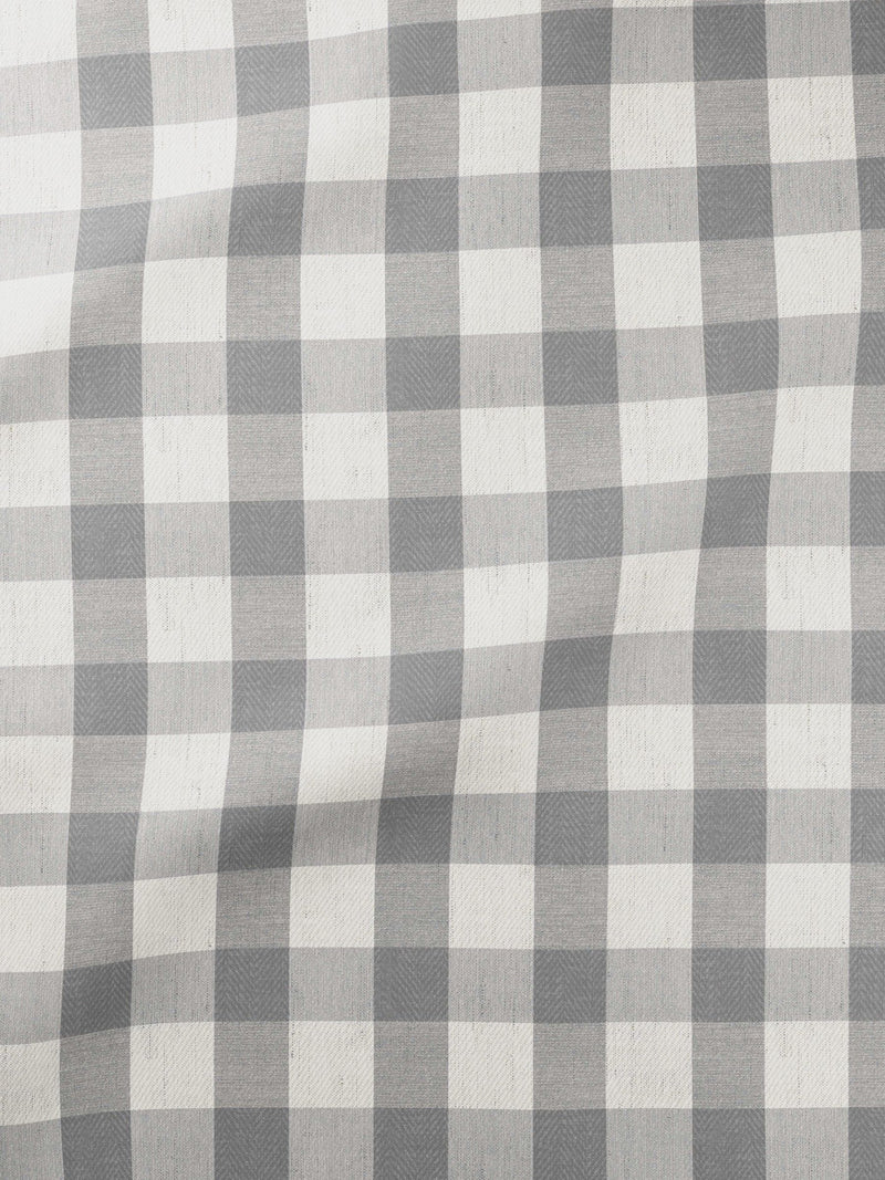 Granite Grey Gingham Roller Blind - British product