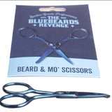 Superdrug Bluebeards Revenge Beard and Moustache Scissors Metallic Blue 9cm- Buy online at McGrocer