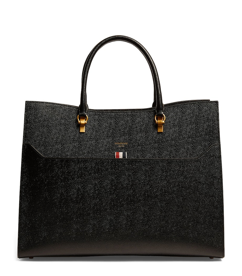 Thom Browne large leather duet tote bag, UK version