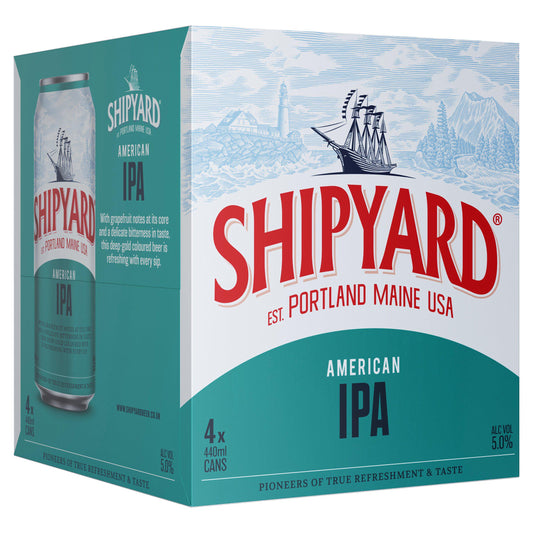 Shipyard American IPA Ale Beer Can 4x440ml