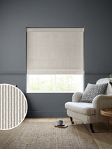 Next Emily Bond Smokey Grey Oscar Stripe Roman Blinds- Buy online at McGrocer