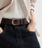 Brunello Cucinelli hammered calfskin belt with monili beading (British brand)