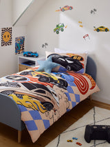 Next Hot Wheels Reversible Polycotton Single Duvet Cover and Pillowcase Set- Buy online at McGrocer