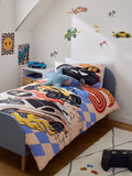 Hot Wheels reversible single duvet cover and pillowcase set, imported from the UK