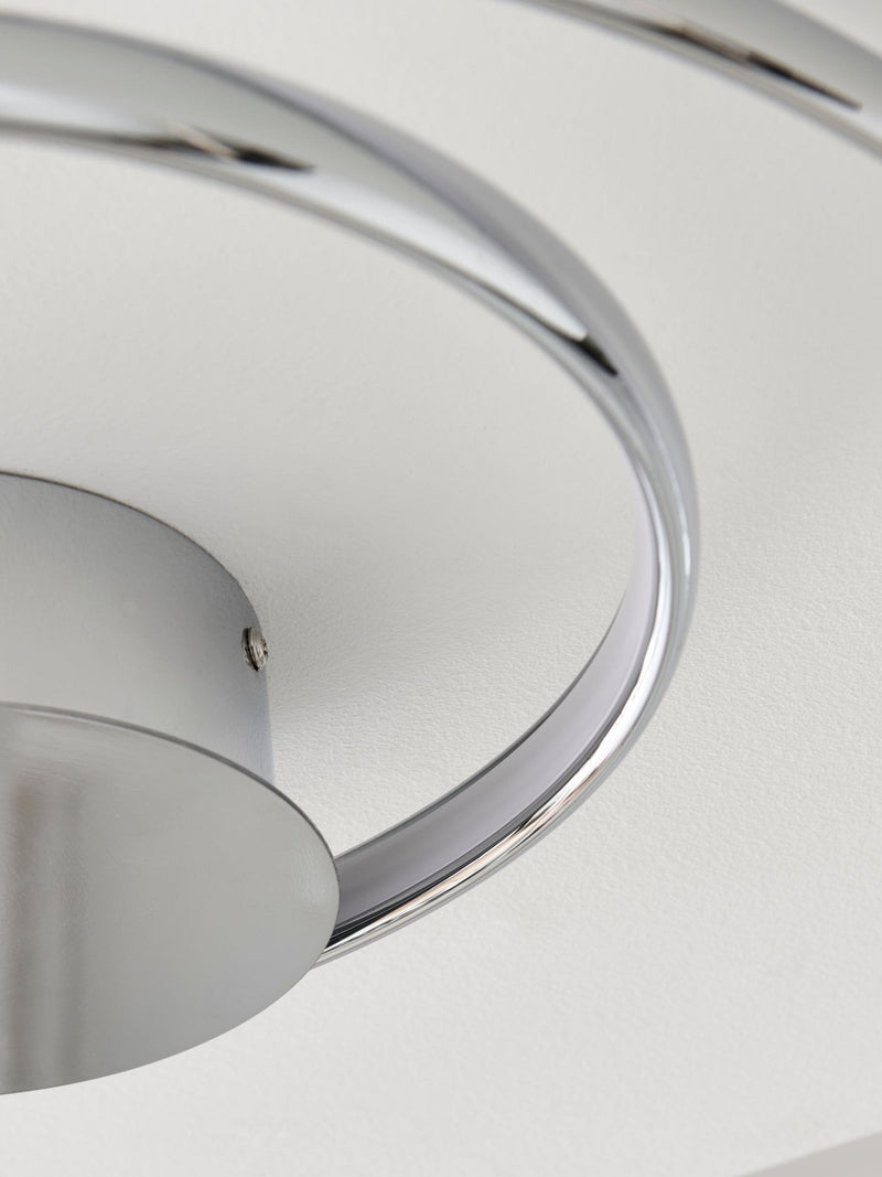 Eternity flush ceiling light chrome finish (British brand)