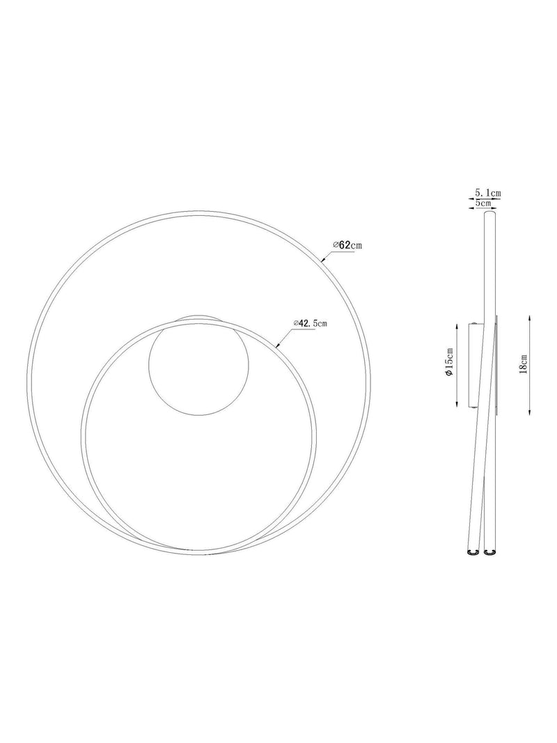 Eternity flush ceiling light chrome finish (British brand)