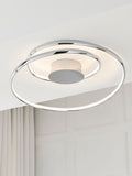 Eternity flush ceiling light chrome finish (British brand)