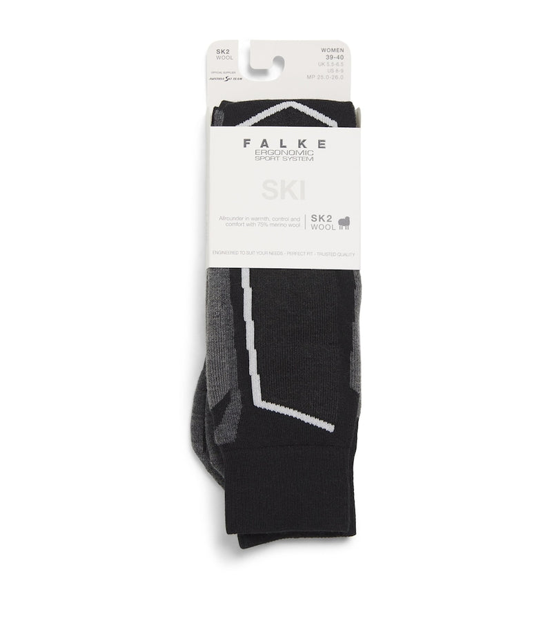 Falke virgin wool-blend SK2 skiing socks, imported from the UK