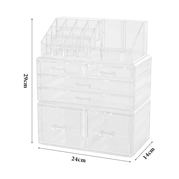 Livingandhome clear acrylic makeup organizer 24cm, UK version