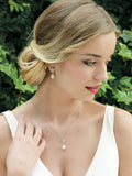 Ivory & Co Lisbon crystal and pearl earrings 2.5cm, UK version