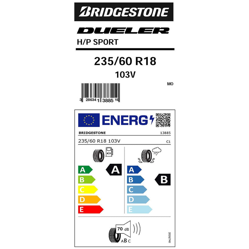 Bridgestone Dueler D-Sport 4x4 tyre 235/60 R18 - British product