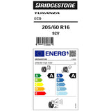 Bridgestone Turanza ECO tyre 205/60 R16, imported from the UK