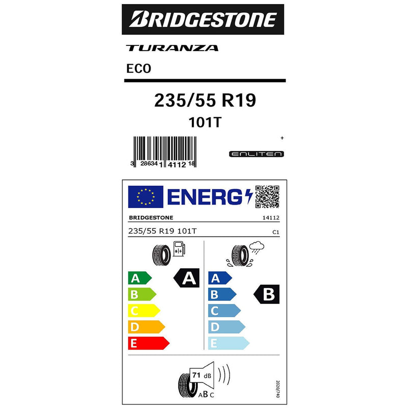 Bridgestone Turanza T001 ECO tyre 235/55 R19, UK version