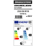 Bridgestone Dueler D-Sport tyre 255/50 R19, imported from the UK