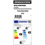 Bridgestone Ecopia EP500 155/60 R20 summer tyre (British brand)