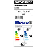 Bridgestone Ecopia EP600 car tyre 155/70 R19 - British product