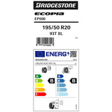Bridgestone Ecopia EP500 tyre 195/50 R20 - British product