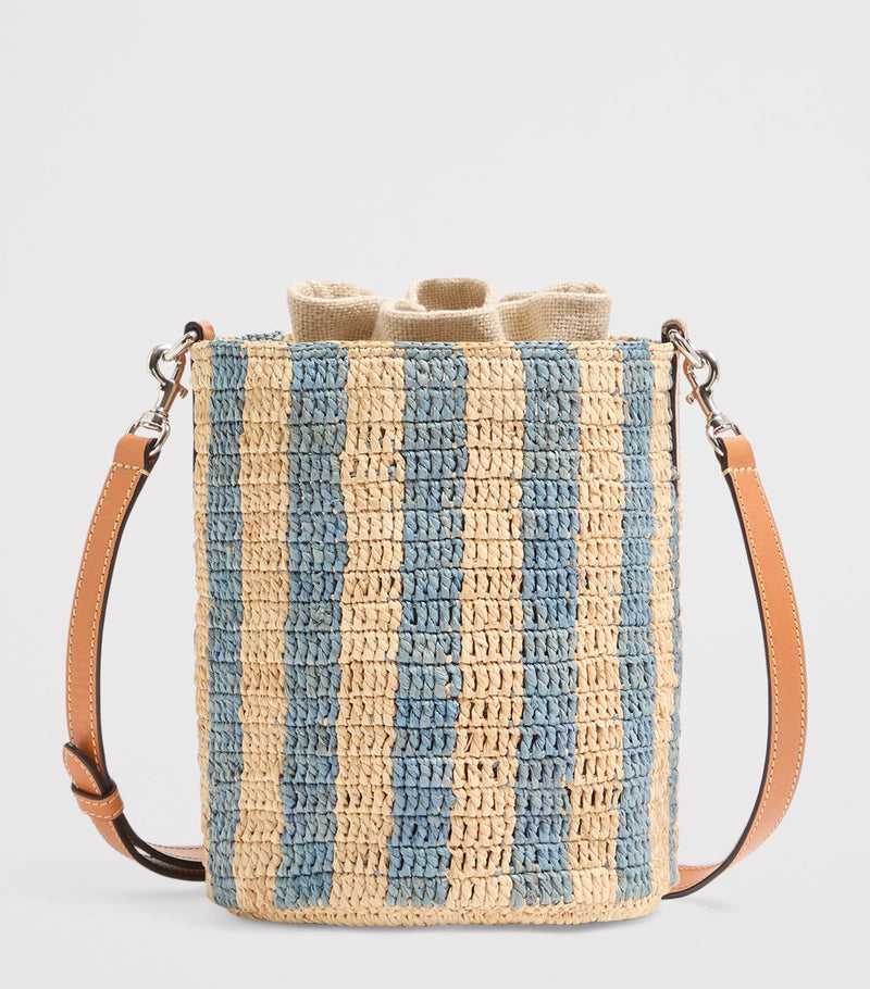 Valentino Garavani straw VLogo signature bucket bag, UK version