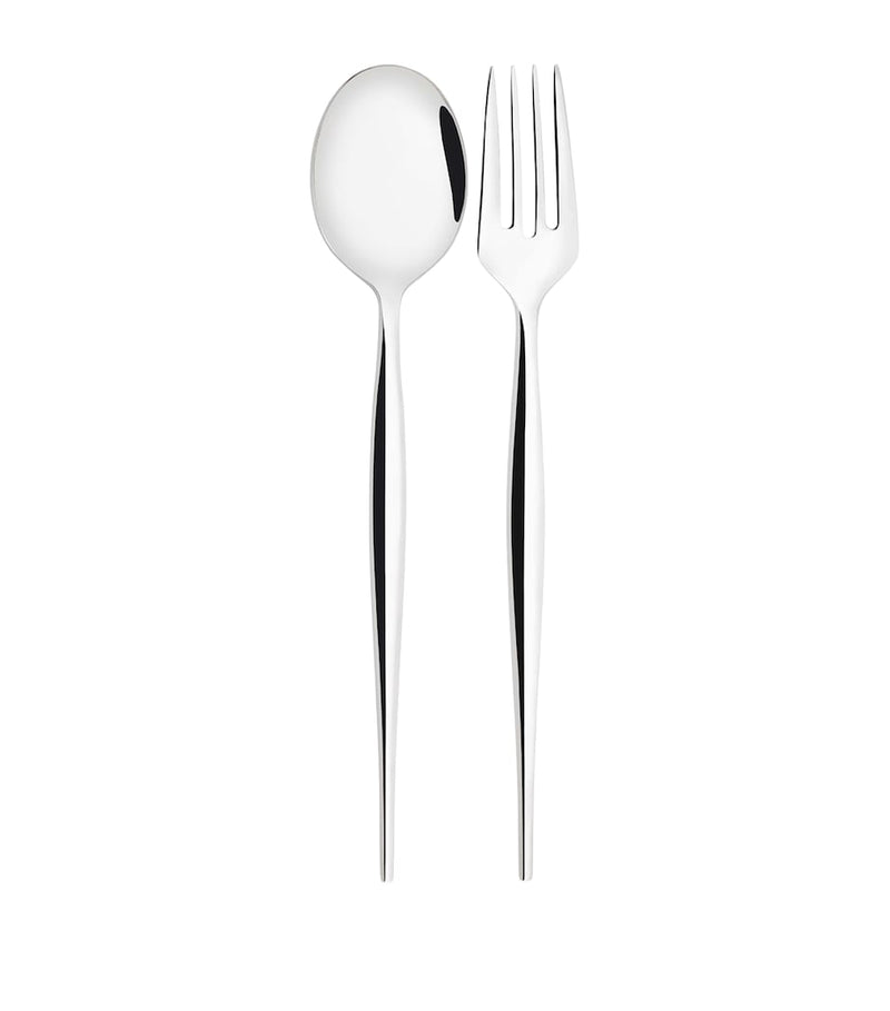 Bugatti Natura 2-piece serving set in stainless steel, imported from the UK
