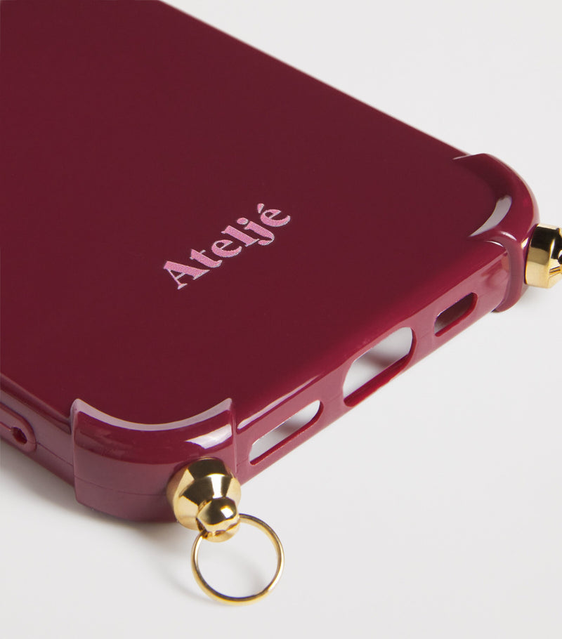 ATELJE Recycled Bold Burgundy iPhone 15 Pro Max Case - British product