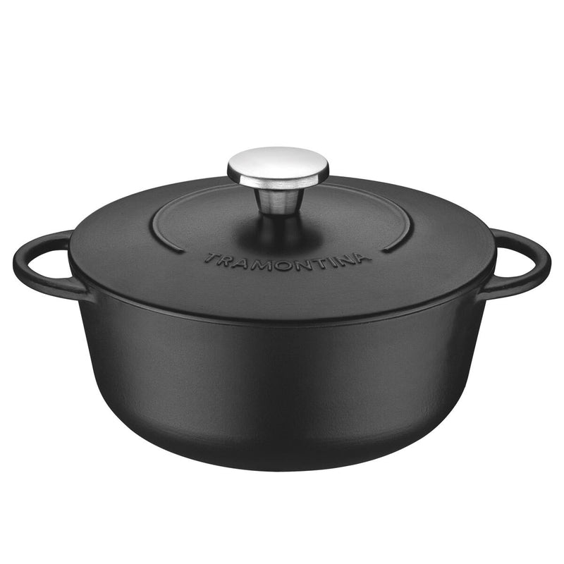 Tramontina enamelled cast iron casserole dish 24cm, imported from the UK