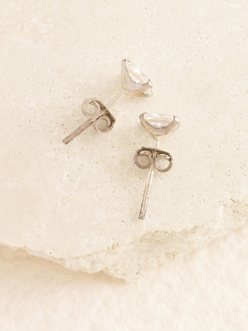 Sterling Silver Stud Earrings 0.5cm (British brand)