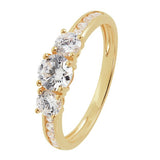 Revere 9ct gold cubic zirconia engagement ring British product