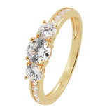Revere 9ct gold cubic zirconia engagement ring British product