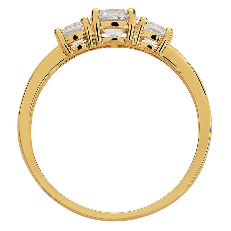 Revere 9ct gold cubic zirconia engagement ring British product