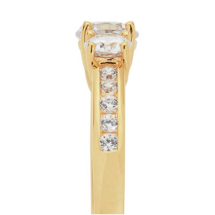 Revere 9ct gold cubic zirconia engagement ring British product