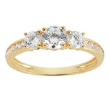 Revere 9ct gold cubic zirconia engagement ring British product