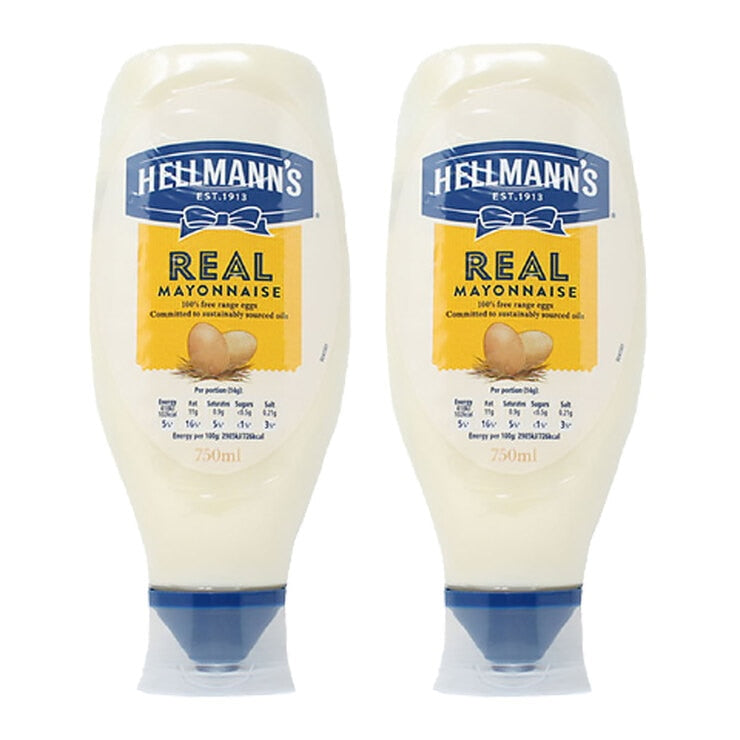 Hellmann's Squeezy Mayonnaise 2 x 750ml, UK version