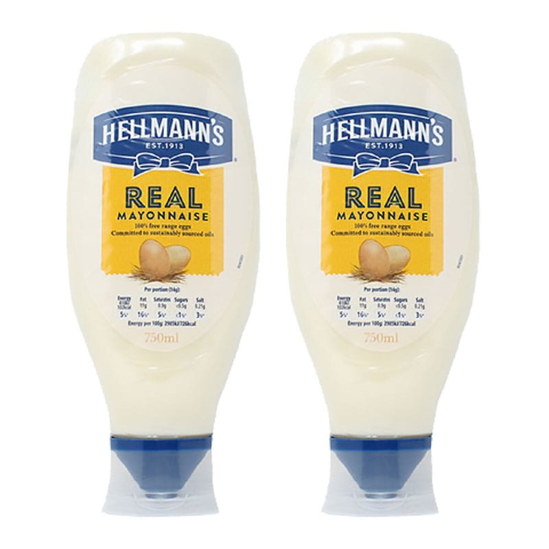 Hellmann's Squeezy Mayonnaise 2 x 750ml, UK version