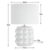 Habitat Bobble grey ceramic table lamp with linen shade, UK version