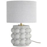 Habitat Bobble grey ceramic table lamp with linen shade, UK version