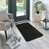 Argos Buddy Washable Mat Plain Black Shaggy Rug 80x120cm- Buy online at McGrocer