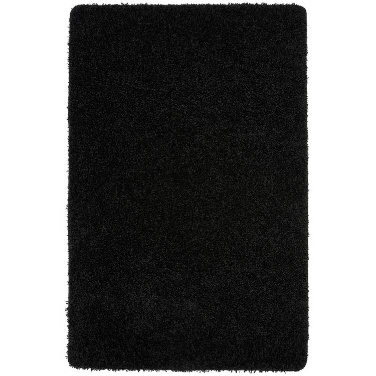 Buddy washable shaggy rug black 80x120cm (British brand)