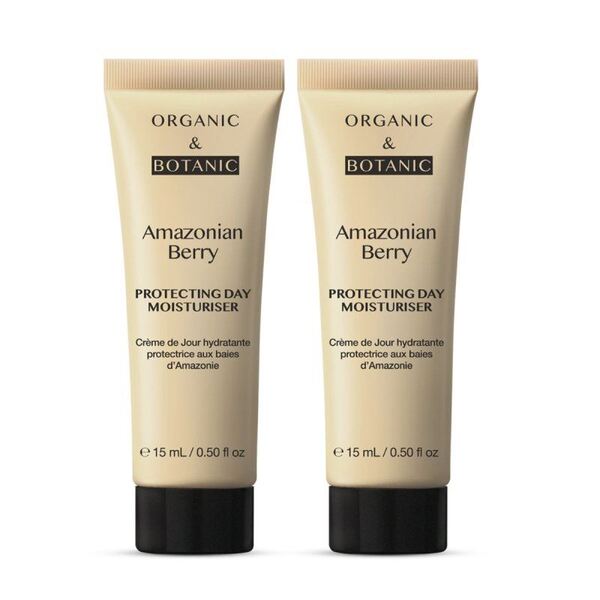 Organic & Botanic Amazonian Berry Day Cream 15ml Duo Kit, imported from the UK
