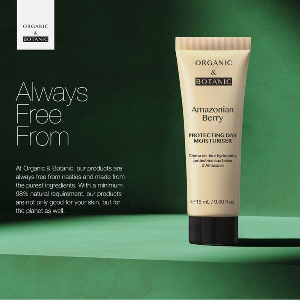 Organic & Botanic Amazonian Berry Day Cream 15ml Duo Kit, imported from the UK