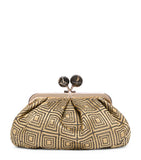Weekend Max Mara Pasticcino woven jacquard clutch, imported from the UK