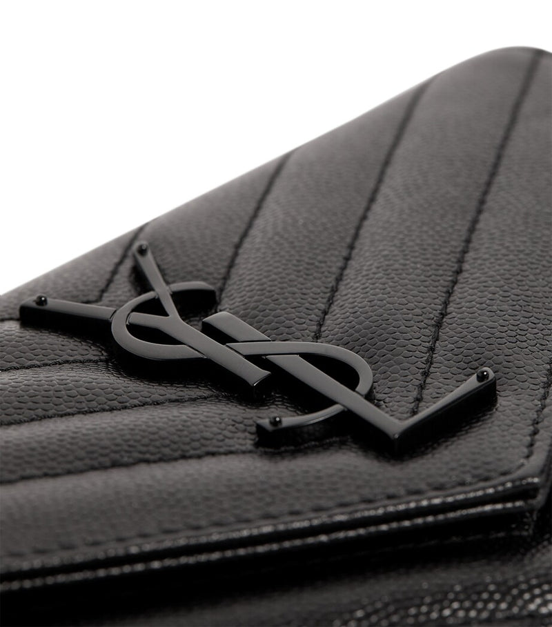 Saint Laurent Envelope matelassé leather wallet, UK version