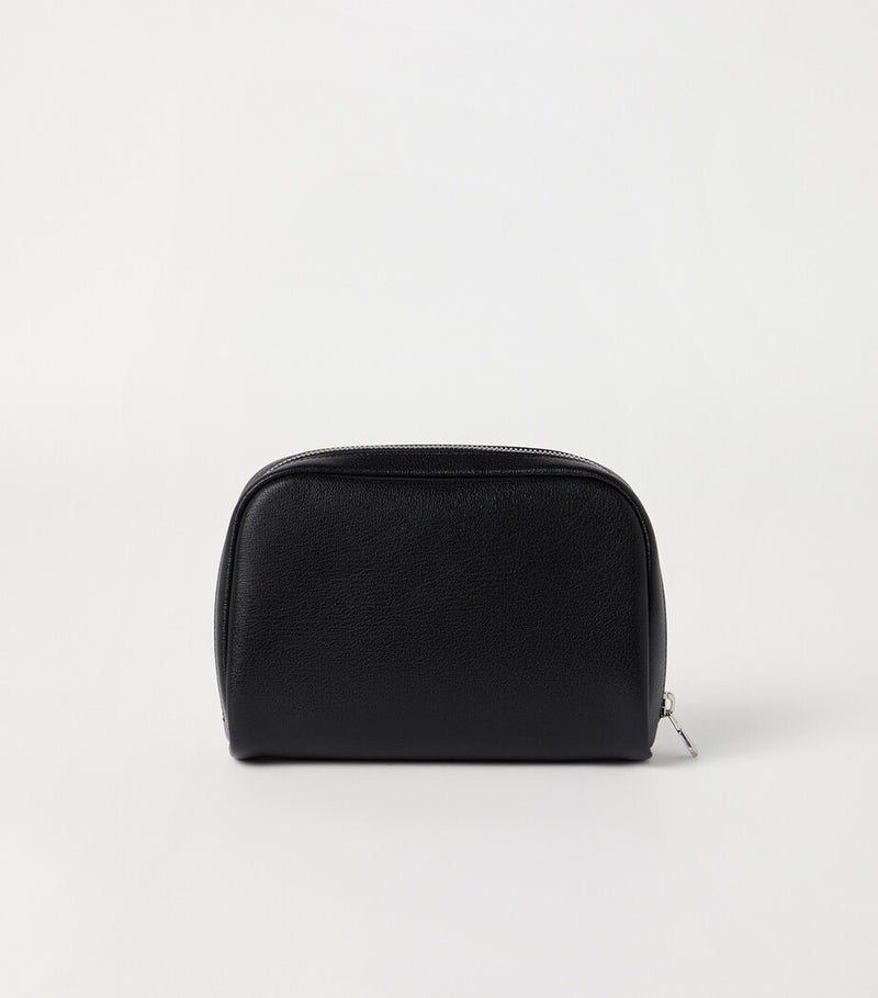 Brunello Cucinelli leather wash bag with zip fastening - British product